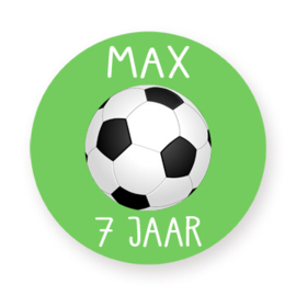 Traktatie stickers met naam voetbal - 24 stuks