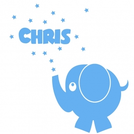 Geboortesticker olifant type Chris
