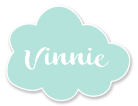 Geboortesticker mint met wolk full colour type Vinnie