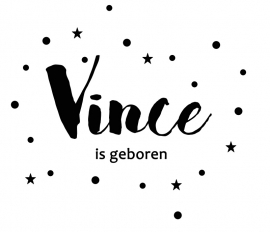 Geboortesticker type Vince