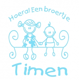 Geboortesticker type Timen