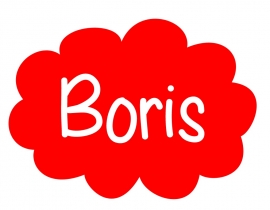 Geboortesticker wolk type Boris