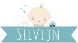 Geboortesticker baby met naam full colour type Silvijn