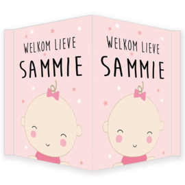Geboortebord - Geboortebord raam met baby type Sammie