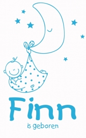 Geboortesticker baby type Finn