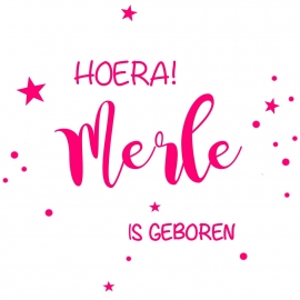 Geboortesticker sterren type Merle