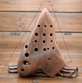 Triple Ocarina - 3 Chambers - Ceramic - 20 Holes