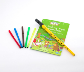 Clarke Buzzy Friends Pack - Tin Whistle + Color Book and Pens