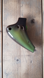 STL Double Ocarina - Multi Chamber - Tenor C - 16 holes - Ceramic (Venom Green)