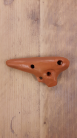 Schwarz ocarina, 13cm, ceramic 10-hole brown (G)