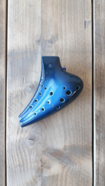 STL Double Ocarina - Multi Chamber - Tenor C - 16 holes - Ceramic (Deep Blue)