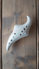 STL Lord of the Rings 'Elf' Ocarina - Tenor C - 12 gaten - Keramiek