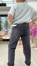 Karostar donkergrijs mom fit