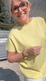 Anja geel korte mouw