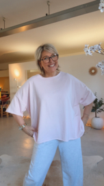 Mona roze korte mouw