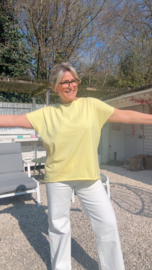Anja geel korte mouw