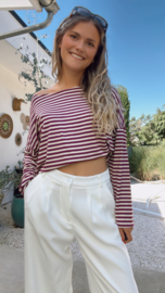 Anja paars/beige