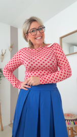 Maud polka dot roze rood