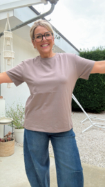Lyse taupe ronde hals