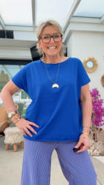 Anja cobaltblauw korte mouw