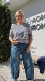 Anja blauw/ecru