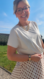 Anja ecru korte mouw