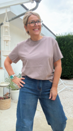 Lyse taupe ronde hals