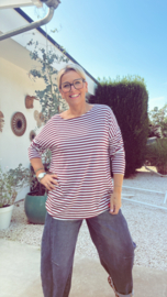 Anja bordeaux/wit