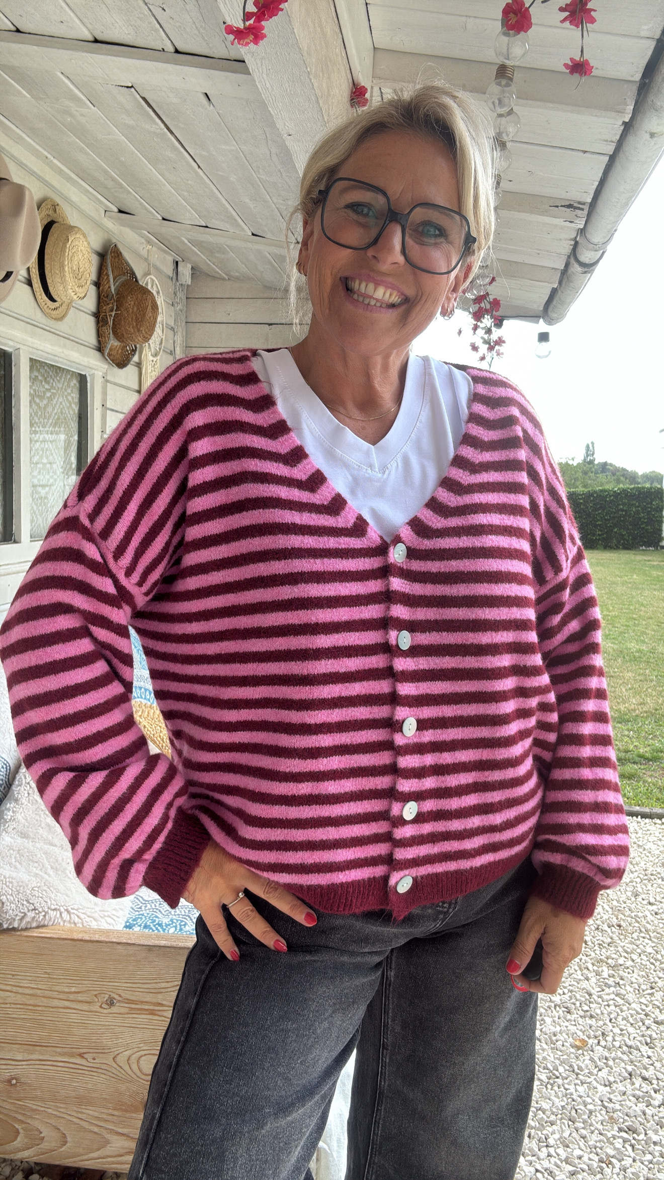 Zoë roze/bordeaux