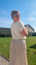 Anja ecru korte mouw