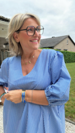 Gold/blue bangle