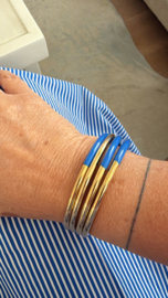 Gold/blue bangle