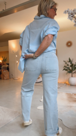 Zac & Zoe blauw gesteept