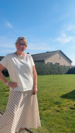 Anja ecru korte mouw