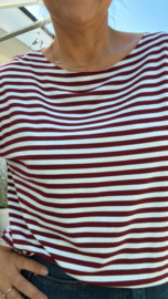 Anja bordeaux/wit