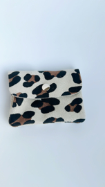 Kleine portefeuille leopard beige