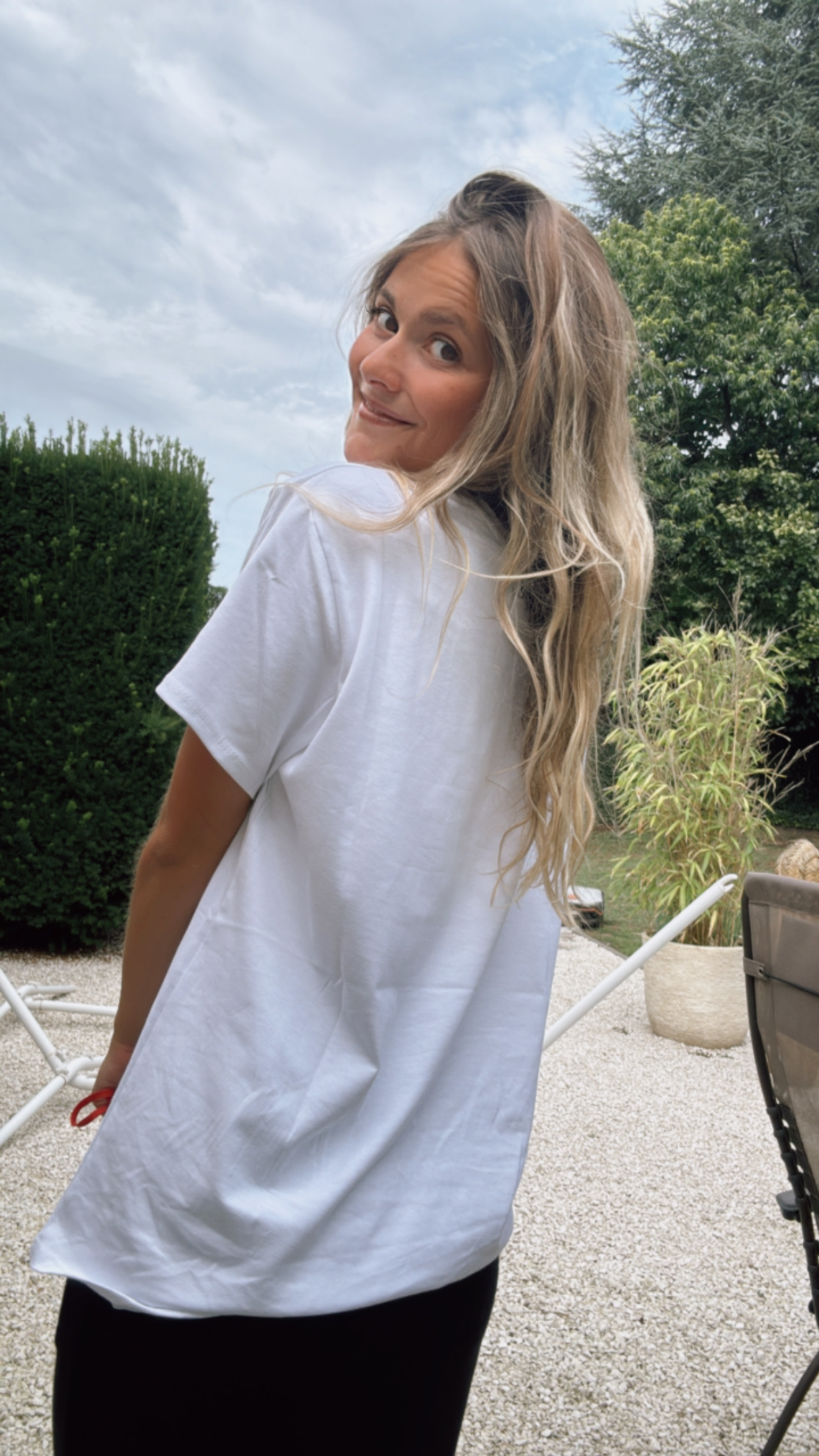 Lyse wit ronde hals