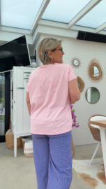Anja roze korte mouw