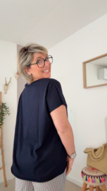 Anja donkerblauw korte mouw