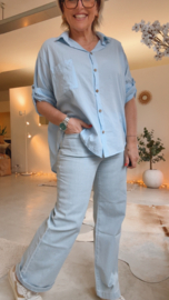 Zac & Zoe blauw gesteept