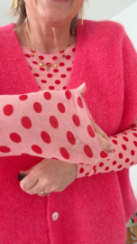 Maud polka dot roze rood