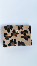 Kleine portefeuille leopard bruin