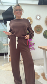 Evi broek bruin (huispakken stof)