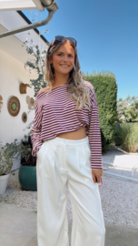 Anja paars/beige
