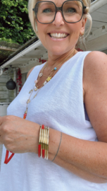 Gold/red bangle