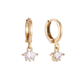 Luscious Eye Diamond Gold-plated Earrings