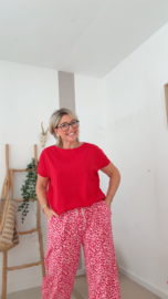 Anja rood korte mouw