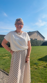 Anja ecru korte mouw