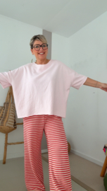 Mona roze korte mouw