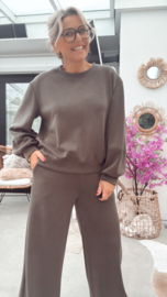 Evi broek kaki (huispakken stof)